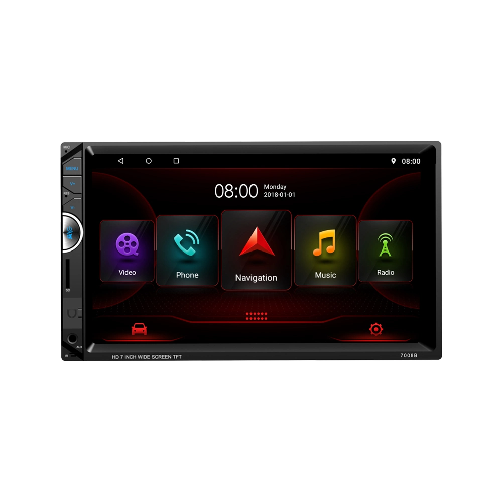 Dasaita 7 Inch Double DIN Compatible with Apple Carplay & Android Auto 7" IPS Touch Screen Am FM RDS with Bluetooth, Car Audio